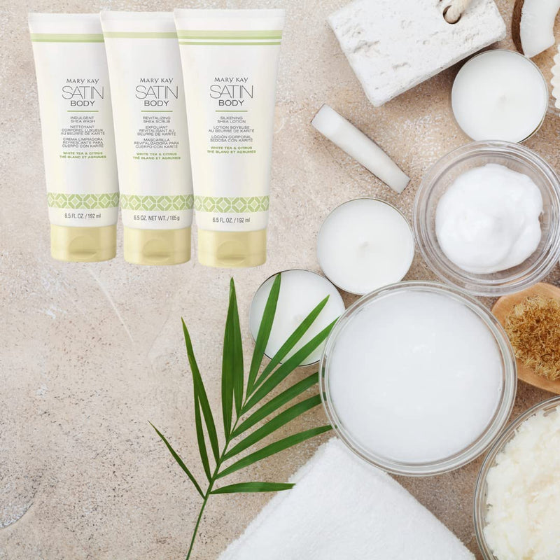 Kit Satin Body® Karité Essência de Chá Branco & Citrus